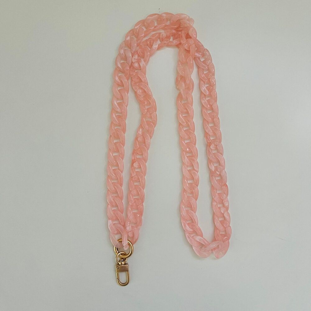 ARTIKL Pink Plastic Link Gold Smart Phone Strap Lanyard Chain